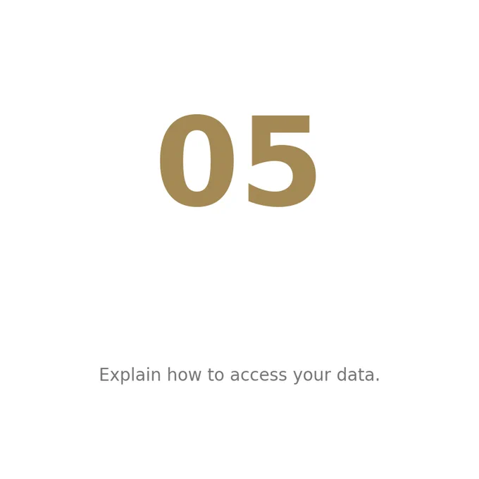Explain how to access your data