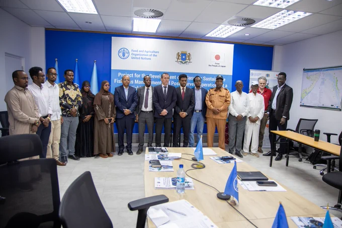 A group photo at Friday's launch in the FAO office in Somalia