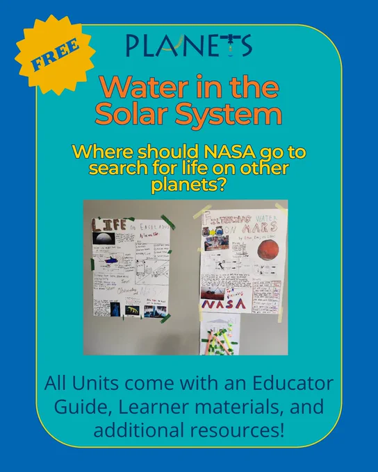 Photo of learner's discoveries of where there’s water in the solar system and where NASA should go to try to find life