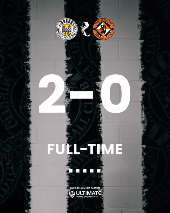 FULL-TIME: St Mirren 2-0 Dundee United