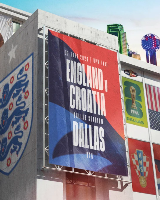 England v Croatia
Wednesday 17 June, 9pm (UK)
Dallas Stadium 