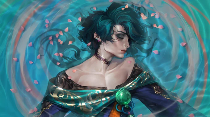 I have alot of Hwei art in the works, I wanted to share this one because it's my favorite out of the 4. 