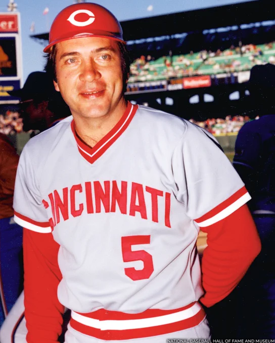 Portrait of Johnny Bench in a road number 5 Cincinnati uniform. (National Baseball Hall of Fame and Museum)