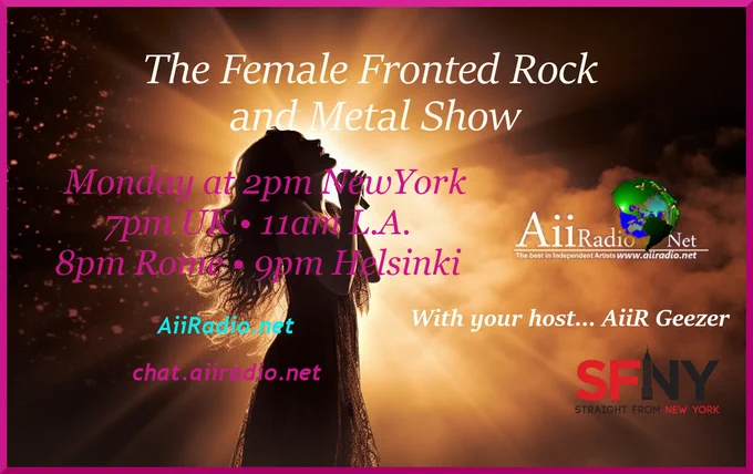 The Female Fronted Rock and Metal Show https://aiiradio.net #AiiR #twitchstreaming
This Monday, Dec 8th at 2pm NYC • 7pm UK • 11am L.A. • 8pm Rome • 9pm Helsinki 🕑
the AiiRadio Premiers of Gather The Lost, Summer of Hate (Sº H) and Wander Lust plus excellent new sounds by 37 Houses & Hard To Explain!
We're also featuring fabulous music from the likes of Rattlesnakes, Itinerum, Preztone, The Haptics, Turkey Vulture, Raising Ravens, Enemy Inside, The Wave and the Particle, Molly D'Ago, Beautiful Skeletons, Lyria, Serpentyne, The Rack Doll, Black Satellite, TSL, Zsuzi, Within Nostalgia, Somberwind, Chaos Rising, Phantom Elite, Danama, HiSQ ft Jessie Galante, Golgotha, Bad Sister and more exceptional independent artist from around the globe!🌏
Join the bedlam and chaos that is the AiiRadio.net #Chatzone: https://chat.aiiradio.net/
You can check the showtime in your area here: https://www.time.is/
