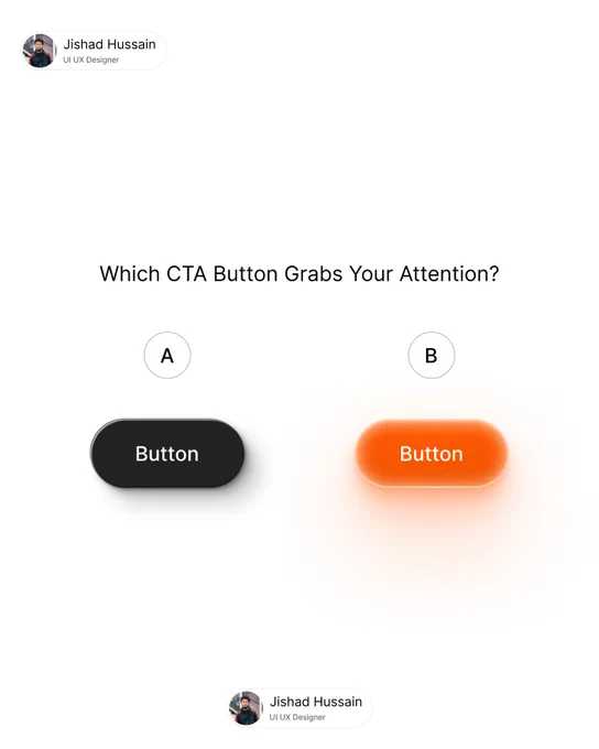 I ran a small UI experiment comparing two styles:

A — Clean & Minimal: Elegant, simple, and distraction-free. Perfect for intuitive navigation and a professional, seamless user experience.

B — Vibrant & High-Contrast: Bold, colorful, and attention-grabbing. Designed to highlight key actions and drive immediate clicks.

Even small UI elements like buttons can significantly influence user behavior, engagement metrics, and overall product performance. Thoughtful button design isn’t just about aesthetics—it’s about creating an intuitive, conversion-focused, and enjoyable digital experience.
