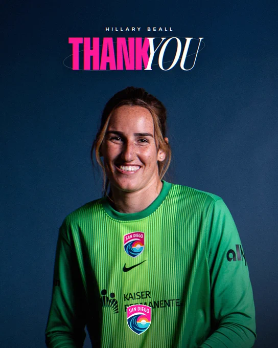 Thank you graphic for goalkeeper Hillary Beall