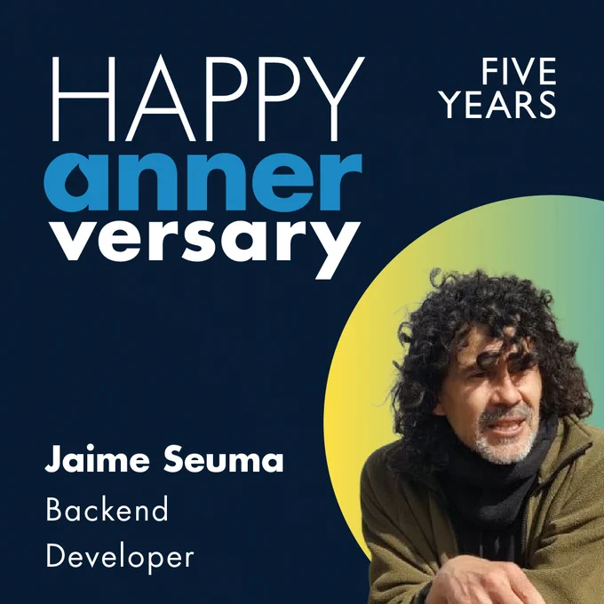 Happy 5th Annerversary to Backend developer Jaime Seuma.