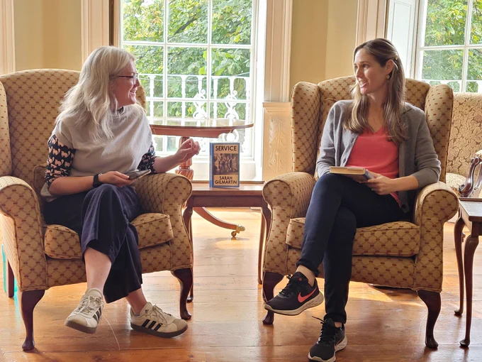 Marcella Bannon and Author Sarah Gilmartin at DCU Book Club