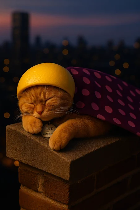 flez the monster curled up on a rooftop, peacefully snoozing as the usual suspects dodge yet another round of transparency checks.