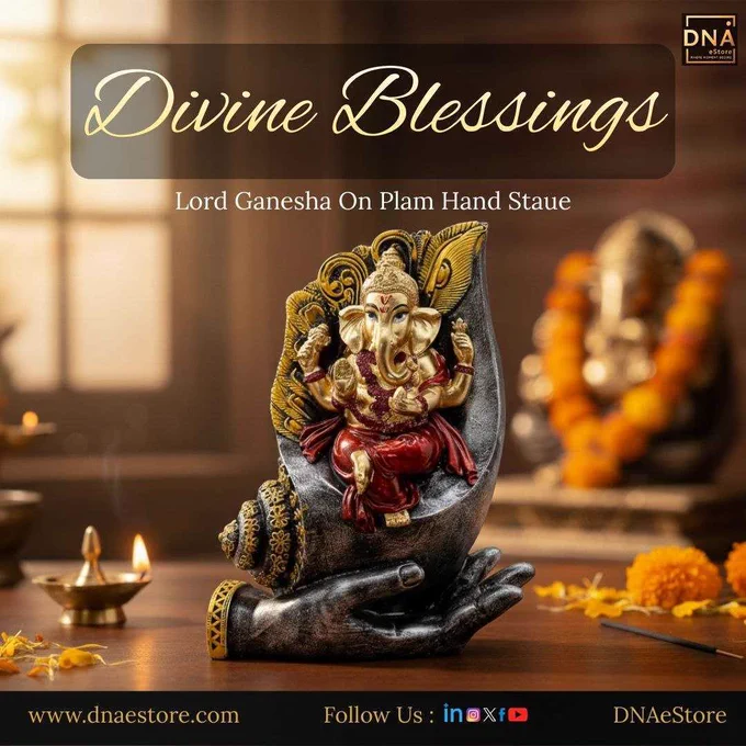Lord Ganesha On Palm Hand Statue - https://dnaestore.com/products/lord-ganesha-palm-hand-statue
This unique showpiece features Lord Ganesha seated peacefully within a protective palm
 Buy now at www.dnaestore.com

#ecommerce #onlineshopping #dnaestore