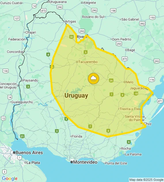 Mapa con los niveles de riesgo