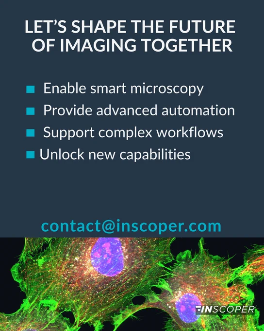 INSCOPER  Imaging Software for OEMs. Let's connect to discuss partnership opportunities. Contact@inscoper.com