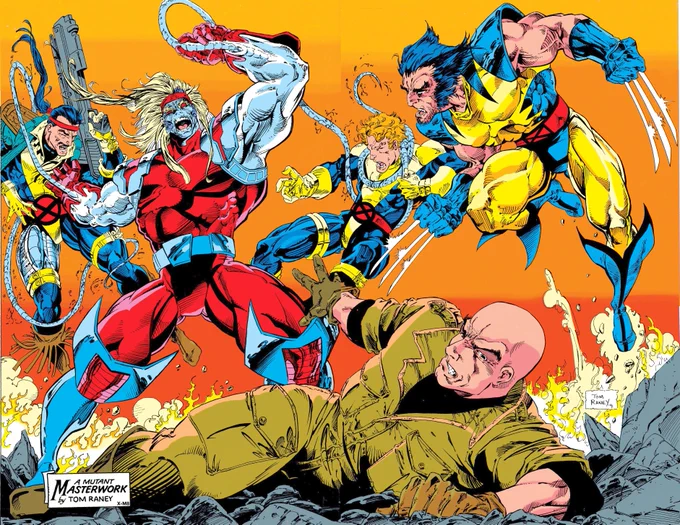 Omega Red vs The X-Men by Tom Raney.