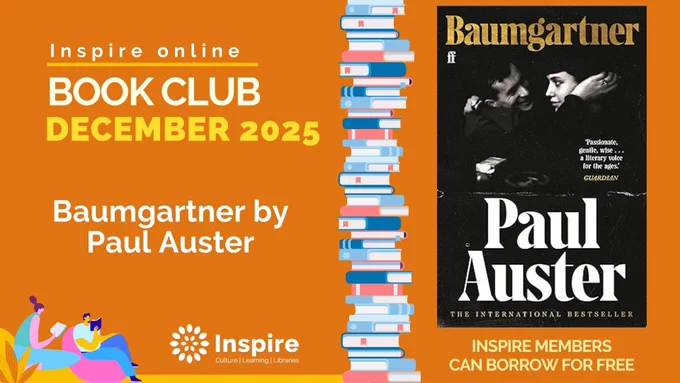 Front cover of December's Inspire Online Book Club's book choice Baumgartner by Paul Auster.