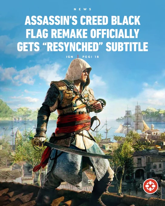 Assassin’s Creed Black Flag Remake officially  Gets “Resynched” Subtitle