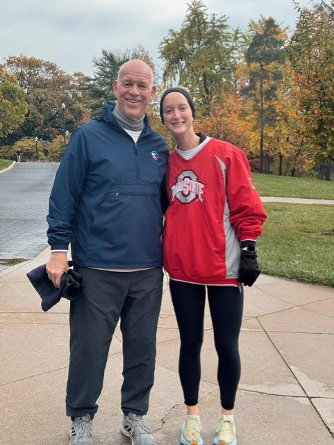 OT student Clare Lyons pictured with another participant at the 5K