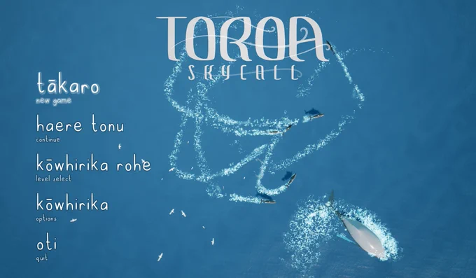 Toroa Skycall
indie game, PC/Steam
Title screen
