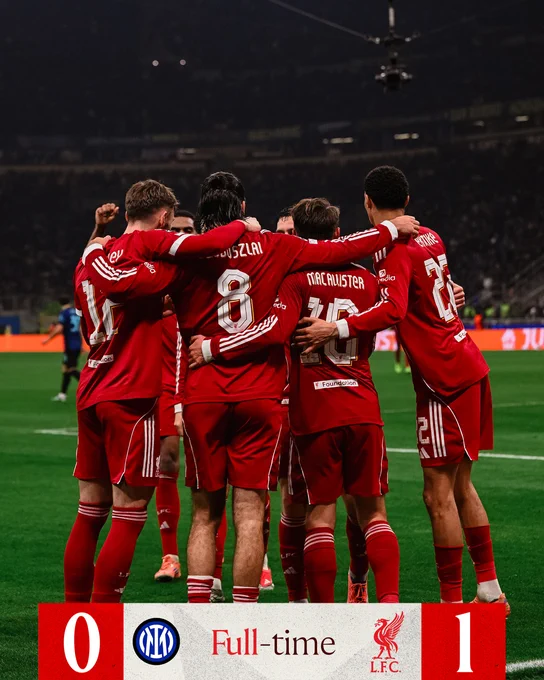 Full-time: Inter 0-1 Liverpool.