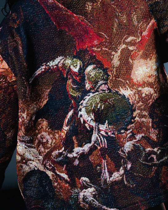 Image of model wearing 4444 x DOOM: The Dark Ages Jacket.