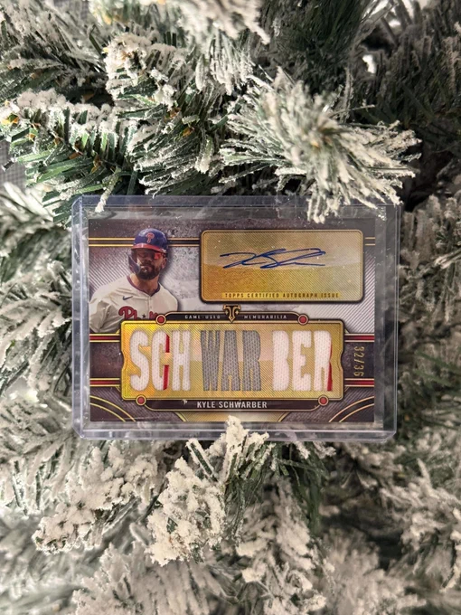 2024 Topps Triple Threads Autograph card
Kyle Schwarber, Philadelphia Phillies
(32/36)