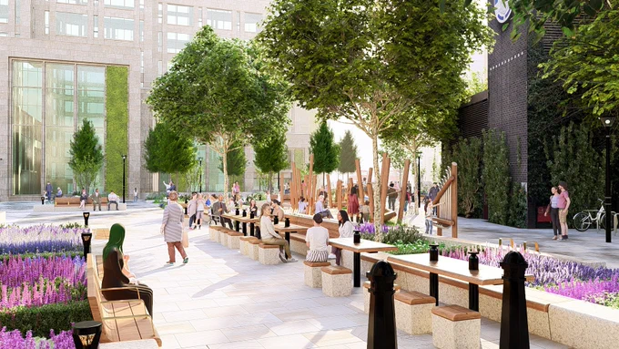 CGI of Greyfriars Square