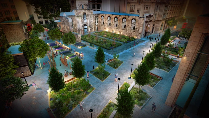 CGI of Greyfriars Square