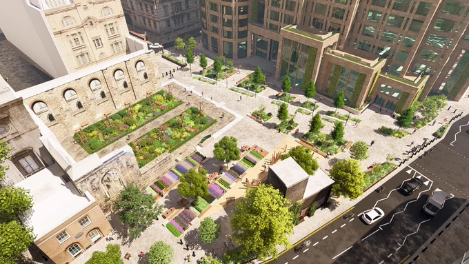 CGI of Greyfriars Square