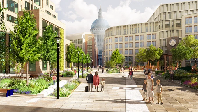 CGI of Greyfriars Square
