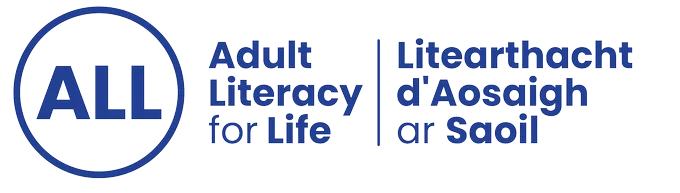 Adult Literacy for Life logo in English and Irish