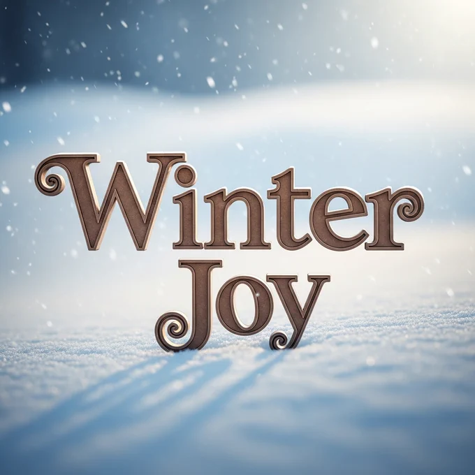 3D Christmas Font