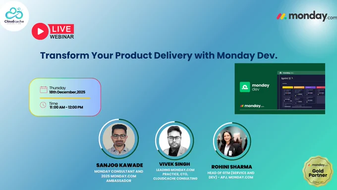 online webinar on How to Transform your Agile delivery with Monday Dev.