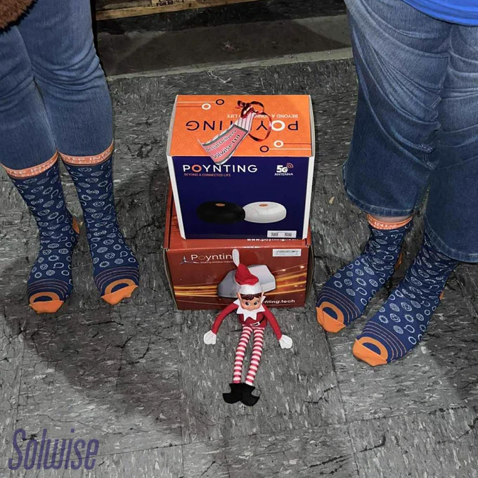 Solwise Christmas gift from Poynting 2025 (Poynting Socks).
