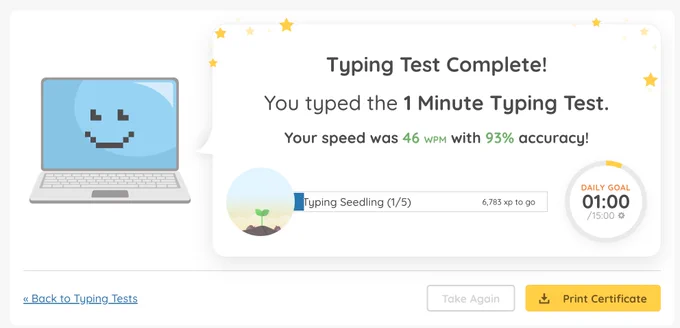 Abysmally bad - I hope I usually type faster :D