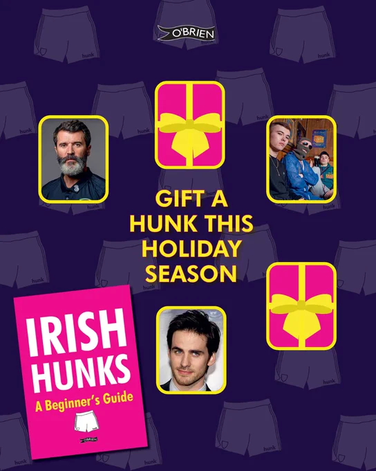 Book cover on purple background with celebrity photos