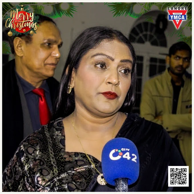 During the YMCA Lahore Christmas program, Mrs. Ghazala Sarfraz, General Secretary YMCA Lahore, addressed the media and shared an in-depth reflection on the organization’s mission, achievements, and future direction.
In her remarks, she highlighted YMCA Lahore’s continued commitment to community service, women’s empowerment, youth development, and interfaith harmony, while reaffirming the core Christian values of love, peace, and service to humanity.

She also spoke about the challenges faced during the year and the strength drawn from faith, teamwork, and institutional vision, emphasizing that YMCA Lahore remains dedicated to creating safe spaces, educational opportunities, and leadership platforms for the community.
Concluding her message, she conveyed Christmas greetings and expressed hope for a future rooted in unity, compassion, and social responsibility.
