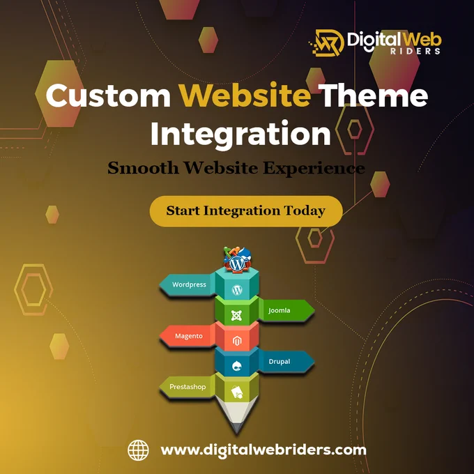 𝐘𝐨𝐮𝐫 𝐰𝐞𝐛𝐬𝐢𝐭𝐞 𝐝𝐞𝐬𝐞𝐫𝐯𝐞𝐬 𝐦𝐨𝐫𝐞 𝐭𝐡𝐚𝐧 𝐚 𝐠𝐞𝐧𝐞𝐫𝐢𝐜 𝐥𝐨𝐨𝐤.

Stand out online with 𝐂𝐮𝐬𝐭𝐨𝐦 𝐖𝐞𝐛𝐬𝐢𝐭𝐞 𝐓𝐡𝐞𝐦𝐞 𝐈𝐧𝐭𝐞𝐠𝐫𝐚𝐭𝐢𝐨𝐧 that delivers a smooth, fast, and engaging user experience. We seamlessly integrate themes tailored to your brand-ensuring perfect design, performance, and functionality across all devices.

Whether it’s 𝐖𝐨𝐫𝐝𝐏𝐫𝐞𝐬𝐬, 𝐉𝐨𝐨𝐦𝐥𝐚, 𝐌𝐚𝐠𝐞𝐧𝐭𝐨, 𝐃𝐫𝐮𝐩𝐚𝐥, 𝐨𝐫 𝐏𝐫𝐞𝐬𝐭𝐚𝐒𝐡𝐨𝐩, we make your website look professional and work flawlessly.

Upgrade your site’s experience
Match your brand identity
Smooth performance & clean design

𝐒𝐭𝐚𝐫𝐭 𝐢𝐧𝐭𝐞𝐠𝐫𝐚𝐭𝐢𝐨𝐧 𝐭𝐨𝐝𝐚𝐲 𝐚𝐧𝐝 𝐭𝐮𝐫𝐧 𝐲𝐨𝐮𝐫 𝐰𝐞𝐛𝐬𝐢𝐭𝐞 𝐢𝐧𝐭𝐨 𝐚 𝐩𝐨𝐰𝐞𝐫𝐟𝐮𝐥 𝐛𝐮𝐬𝐢𝐧𝐞𝐬𝐬 𝐚𝐬𝐬𝐞𝐭.

www.digitalwebriders.com

#WebDevelopment #CustomTheme #WebsiteDesign #WordPressExperts #DigitalWebRiders #WebSolutions #BusinessGrowth

