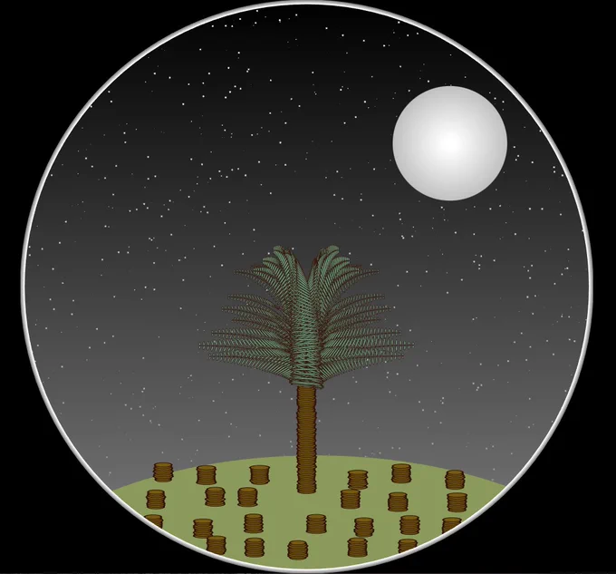 “The palm tree stands at the center of a global contradiction: economic growth built on the loss of living forests. This artwork reflects that tension—between profit and preservation, speed and consequence. Created in support of Rimba NGO, this NFT transforms digital value into real-world action, contributing to the protection of Indonesia’s forests and the communities that depend on them. Because true progress should not come at the cost of what cannot be replaced.”
- Damián