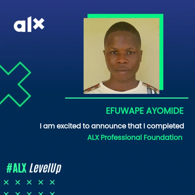 A design for ALX Professional Foundations completion.