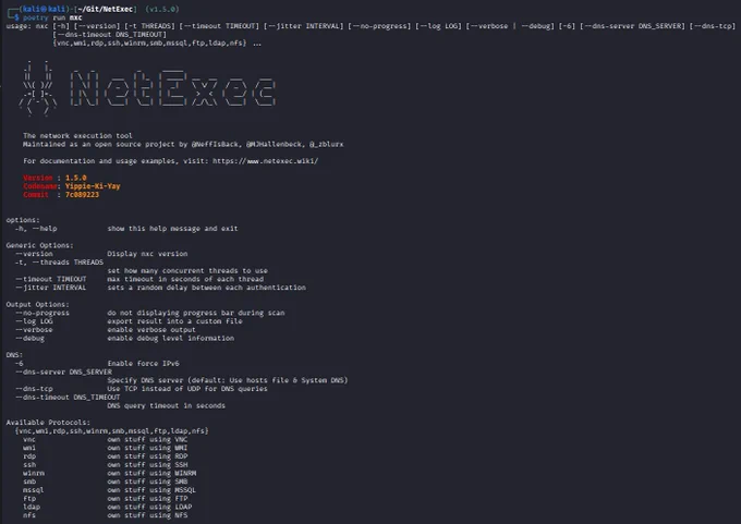 NetExec v1.5.0 has been released!🔥