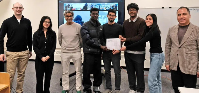 Austin Barr, Michelle Pham, Jehangir Appoo, David Onofeghara, Ali Al-Khaz'Aly, Rikthi Pranadhik Mondal and Sofia Hospedales.