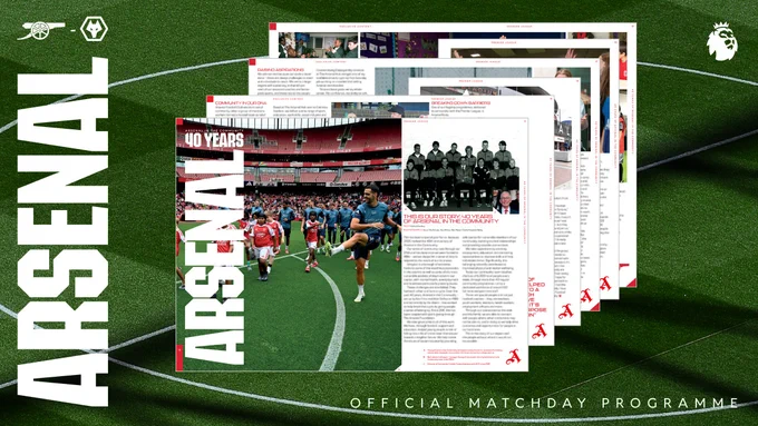 Image of the main feature, charting the history of the Community Department, in tonight's matchday programme 