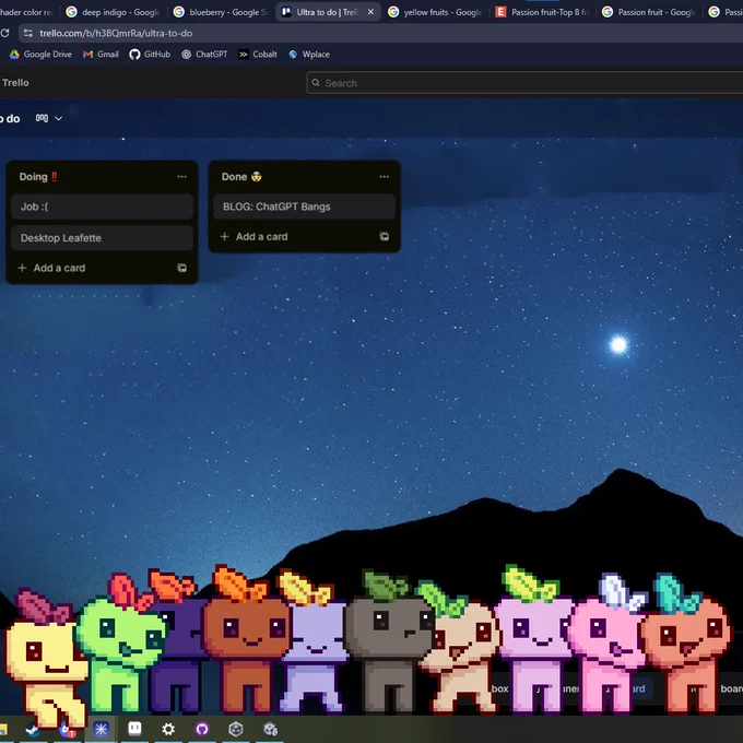 A lineup of 10 desktop pets with varying palettes