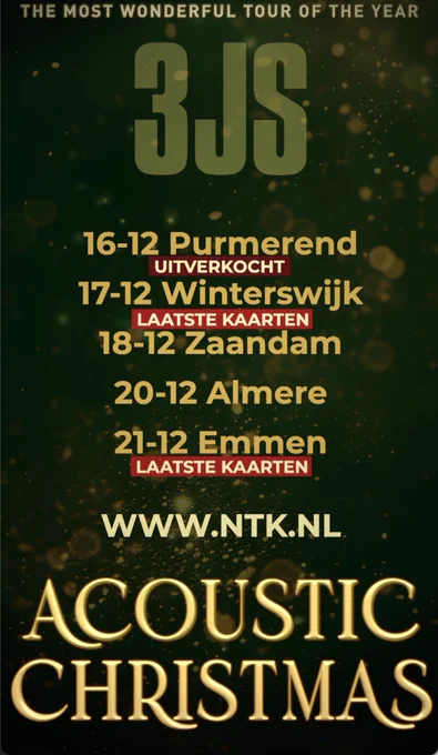 De theateroptredens voor de komende week.
