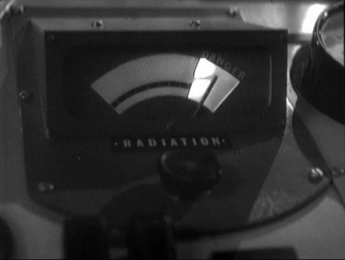 The TARDIS radiation counter ticks into DANGER