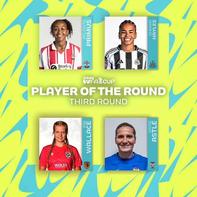 A graphic showing the nominees for Player of the Round 