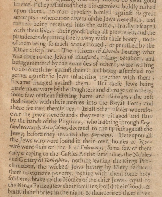 Excerpt from: A Short Demurrer to the Jews long discontinued Remitter into ENGLAND, by William Prynne, 1655