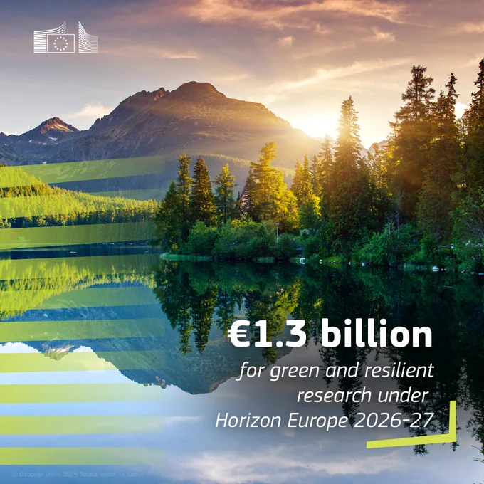 €1.3 billion for green and resilient research under Horizon Europe 2026-27