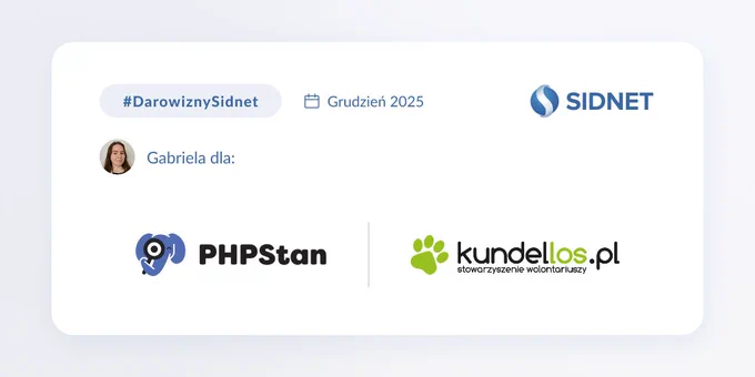 Logotypy projektów open-source i non-profit wspieranych przez software house Sidnet