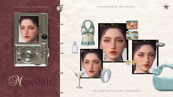🥂 appreciating the creative process behind this flawless, chic runway model face—SHE’S UNDENIABLY A DIVA. bet you’ve never seen a face this sophisticated. please adopt Meredith into your loving home ♡