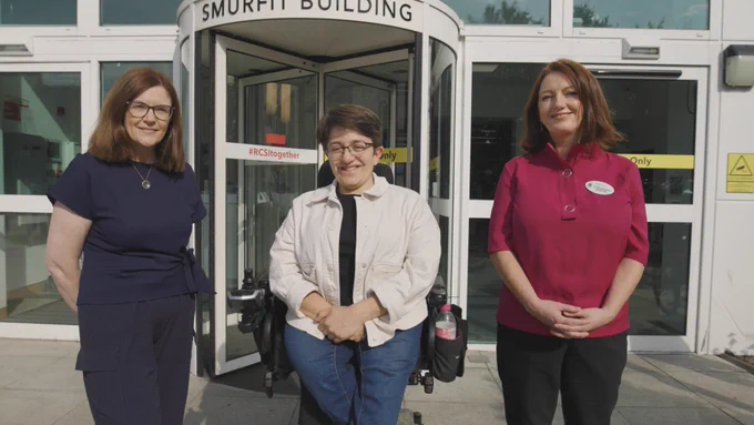 Prof. Deirdre Fitzgerald-Hughes, Amy Hassett and Caoimhe Finn